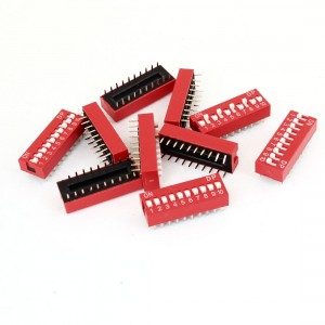 10pcs DIP Switch 20 Pins 10 Positions Sliding Toggle Switches 2.54mm 0.1" Pitch