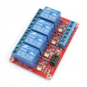 High Low Level Trigger 4Channel Isolated Optocoupler Relay Module 9VDC 10A