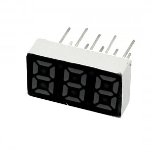 Common Cathode 10 Pin Three Digit 0.25Inch Red LED Display 15mmx8mm