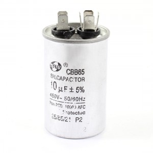 AC 450V 10uF 50/60Hz 6 Pins Air Conditioner Motor Capacitor CBB65