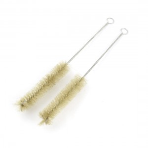 2 Pieces 19cm Length Nylon Bristles Metal Twisted Handle Test Tube Brushes