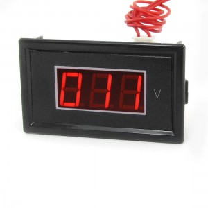 Black Housing V85A Red LED Two Line 3 Digital Voltmeter AC 60-500V