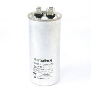 CBB65A 50uF 450V AC Polypropylene Film Generators Run Motor Capacitor