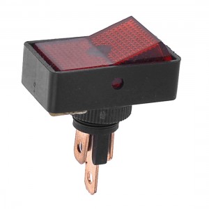 12-24V 15A Red Light Illuminated 3 Pins SPST ON/OFF Snap in Boat Rocker Switch
