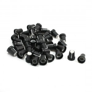 40pcs 6mm Shaft White Control Volume Potentiometer Ratary Knob Pots