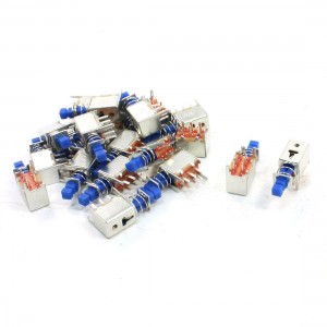 20 Pcs DIP Through Hole Push Button Self Locking 0.3A DC50V Tact Switch