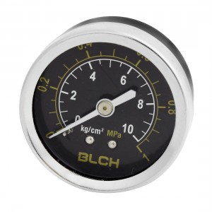 Black Round Shaped Arabic Number Display Air Gaseous Compressor Gauge