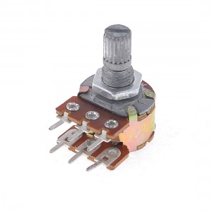 B10K 10K Ohm Dual Linear Rotary Knurled Shaft Potentiometers