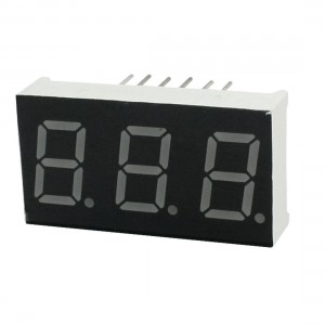 3-Digit Red LED Tube Numeric Display Common Cathode 12 Pins 30x16mm