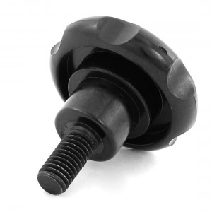M10 x 20 Thread 50mm Dia Bakelite Knob Handle Black for Machine Tool