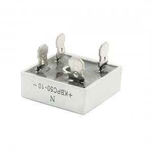 1KV 50Amp 1 Phase Diode Bridge Rectifier Silver Tone KBPC50-10 for PCB