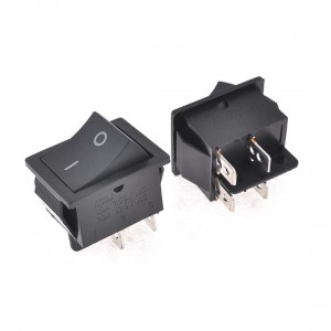 2 Pcs AC 15A/250V 20A/125V 4 Pin I/O DPST Snap in Boat Rocker Switch