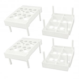 Scientific Plastic Test Tube Rack 4 Pcs for 8mm 10mm Diameter Tubes