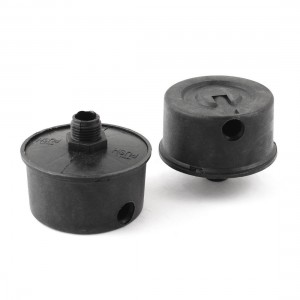 2 Pcs 16mm Thread Admitting Port Muffler Silencer Black for Air Compressor