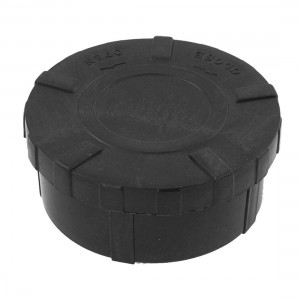 Plastic Round Black 1.2" Dia Male Thread Exhaust Silencer Muffler