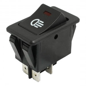 DPST ON OFF 4 Pin Rocker Boat Switch Black for Car Foglight Lamp