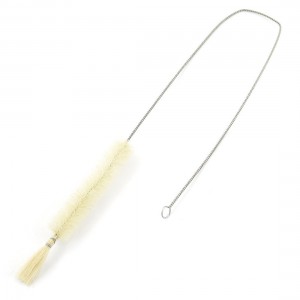 Twisted Handle Beige 6.3" Long Bristles Laboratory Test Tube Brush