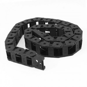 103cm Length Machine Tool Plastic Towline Drag Chain Black 18mmx25mm