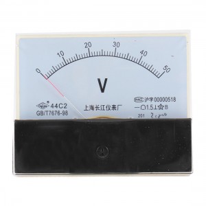 AC 0-50V Class 1.5 Fine Tuning Rectangle Analog Voltage Meter Voltmeter