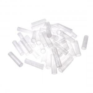 50 Pcs Clear White Plastic Rounded Bottom 3.7" Long Test Tube 20ml
