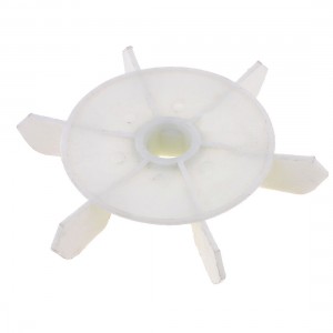 Replacement White Plastic Inner Dia 17.5mm Six Impeller Motor Fan Blade