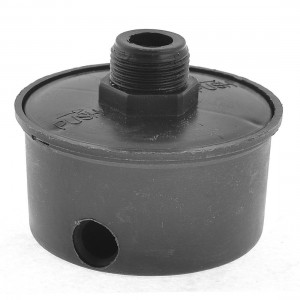 25/32" Threaded Round Admitting Port Muffler Silencer Black for Air Compressor