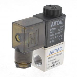 DC 24V 12mm Port Dia 2 Way 2 Position Electric Pneumatic Air Solenoid Valve