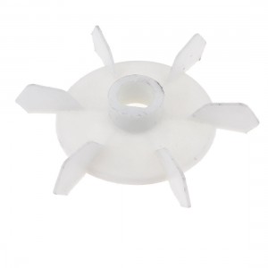 Replacement White Plastic Inner Dia 2.0cm 6 Impeller Motor Fan Blade