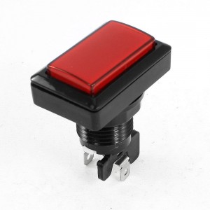 Game Machine Red Head Momentary 2P Rectangle Button Micro Switch SPST