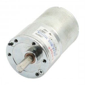 24V 100RPM Rotating Speed Cylinder Shaped 2 Pin DC Gear Box Motor