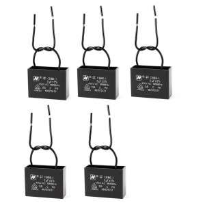 5 Pcs CBB61 Model AC 450V 5uF 5% Tolerance Fan Motor Running Capacitor