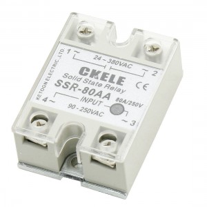 SSR-80AA 80A Single Phase DC to AC Solid State Module Relay w Cover