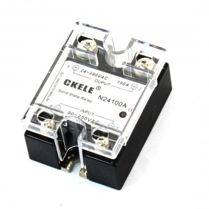 AC 24-280V to 90-250V 100A 1 Phase Metal Polished Base Solid State Relay