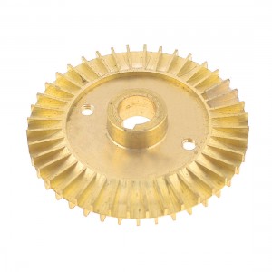 Water Pump Part Double Side Gold Tone Brass Impeller 70mm Dia