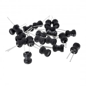 20 Pcs 100UH 6mm x 9mm UL-polyolefin Metal Magnetic 2 Pins Leaded Inductors
