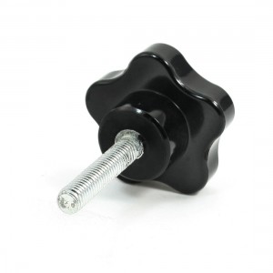 50mm x 40mm x 8mm Thread Plastic Five Pointed Star Clamping Knob Grip