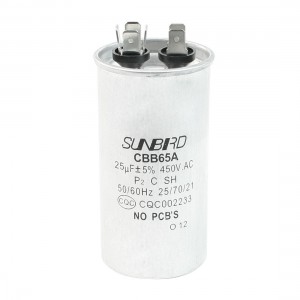 CBB65A AC 450V 25uF Non Polar Air Conditioner Motor Capacitor