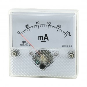 YS-80 DC 0-100mA Fine Tuning Dial Current Tester Panel Meter Ammeter