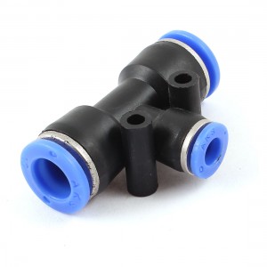 3 Way 10mm to 6mm T Shaped Push in Quick Fittings Connector