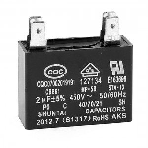 CBB61 450VAC 1.2uF 5% Tolerance Fan Motor Running Capacitor