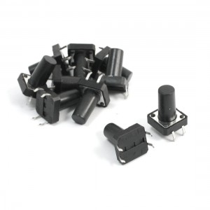 10Pcs 0.47" x 0.47" x 0.63" 4 Pins DIP PCB Mount Momentary Tact Switch
