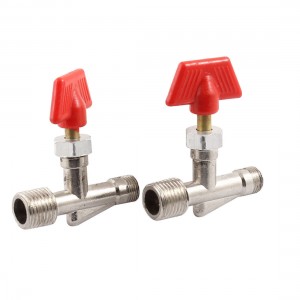 33/64" to 25/64" Male Thread Air Compressor Inline Manual Valve 2 Pcs