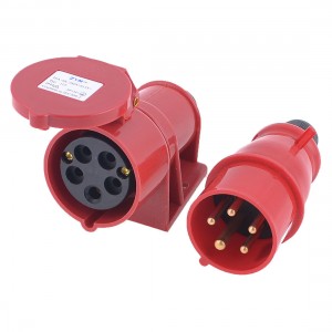 IEC309-2 16A 380-415V 3P+N+E IP44 5 Pin Plug w Waterproof Coupler Socket