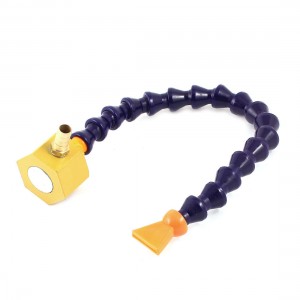 1/4" Thread 3 Holes Adjustable Water Oil Flat Coolant Pipe Hose w Magnetic Base