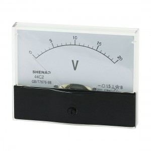 Rectangular Panel Volt Test DC0-20V Scale Volt Meter Gauge 44C2