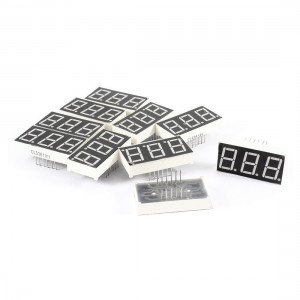 10 Pcs Red LED 12 Pin DIP 3Bit 3-Digit Common Cathode Digital Tube 0.56"