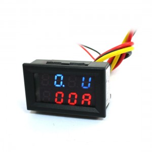DC Powered 0-100V 10A Digital Red Blue LED Volt Test Panel Meter