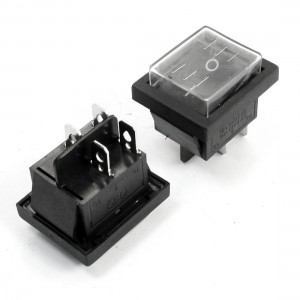 2Pcs AC 250V/16A 20A/125V 4 Pins DPST I/O Snap in Boat Rocker Switch w Cap