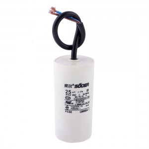 CBB60A-1 Polypropylene Film Motor Run Capacitor 450VAC 50/60Hz 25UF