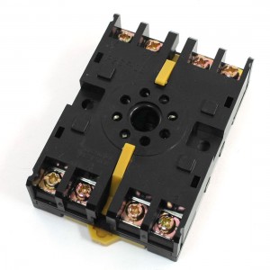 10A 250VAC 8-Pin 35mm Din Rail Socket Holder P2CF-08 Black